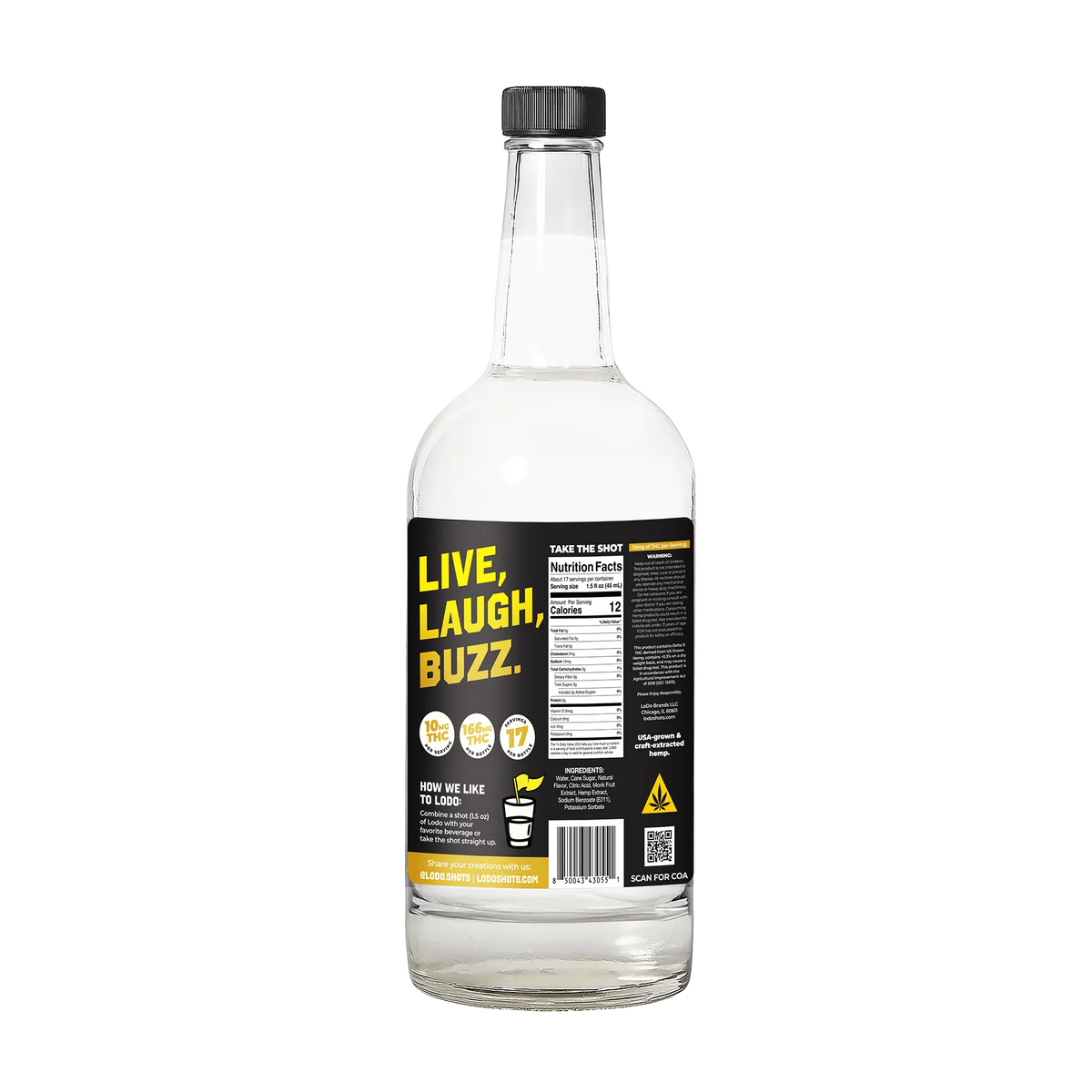 🍊 LoDo Citrus Cannabis Spirit — 200mg THC Per Bottle